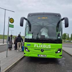 Und er kommt doch noch..mit 100 Minuten Verspätung.