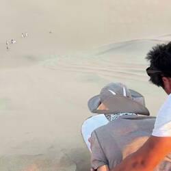 Michael's second sand boarding run