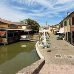 Dinner at Al Cantinon (on the left) — Comacchio, Italy.