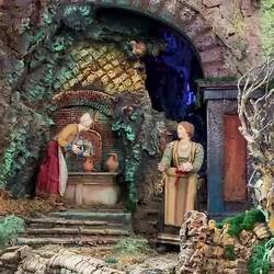A Napoletano nativity scene at the Duomo — Comacchio, Italy.