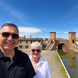 Trepponti - aka Ponte Pallotta ... built in the early 17th century — Comacchio, Italy.