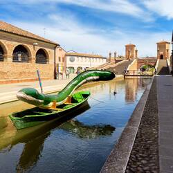 Comacchio is known for its traditional iron-rich, marinated eel (Slow Food Presidium).