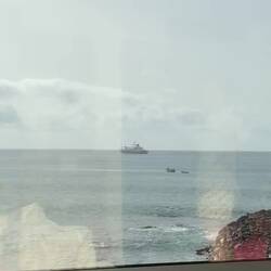 Aussicht mit Virenschiff