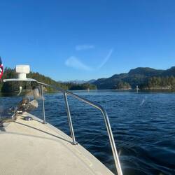 Looking ahead towards Mystery Girl and Sechelt Rapids