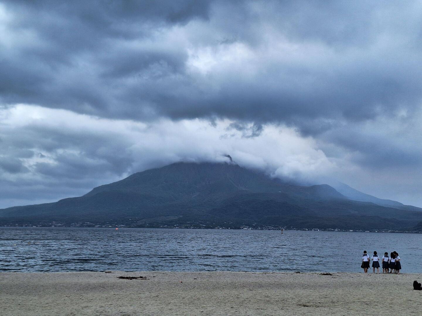 Sakurajima heute ganz traurig