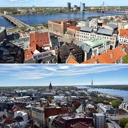 Der Aufstieg auf den Turm lohnt sich definitiv - ein toller Rundumblick über Riga!