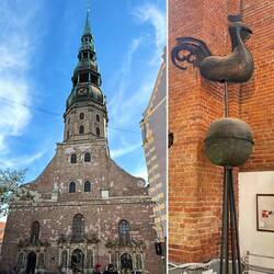 Heute glänzt die Turmspitze wieder. Die "Alte" ist in der Kirche ausgestellt.