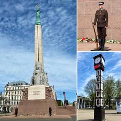 Freiheitsdenkmal symbolisiert Lettlands Unabhängigkeit, Laima-Uhr ist zentraler Treffpunkt der Stadt