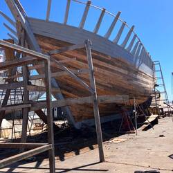 Die Fischerboote werden immer noch aus Holz gebaut!