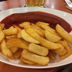 Heidschnucke als Currywurst