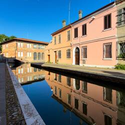 Brilliant ending to a day that started out with rain and overcast — Comacchio, Italy.