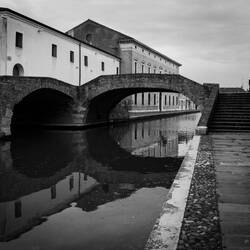 Double bridge in Comacchio, Italy.