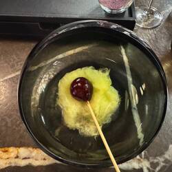 back to school. foie gras in a cherry apple glaze.