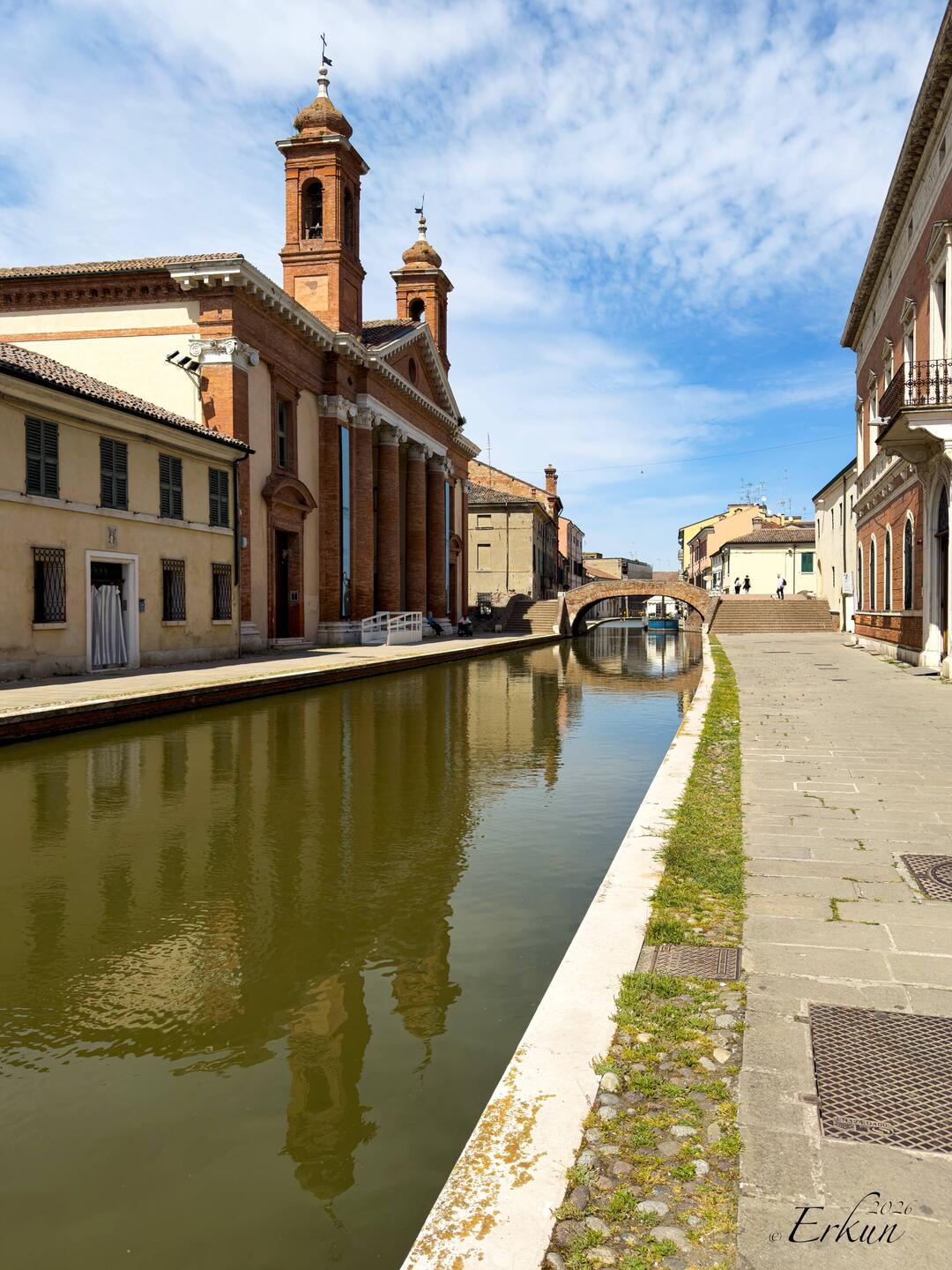 The former l'Ospedale degli Infermi (building w/the 2 towers) now houses the Museo Delta Antico