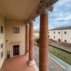 View of the canal from the first floor of the Museo Delta Antico.