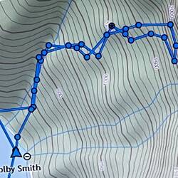 My Inreach track shows the topography.