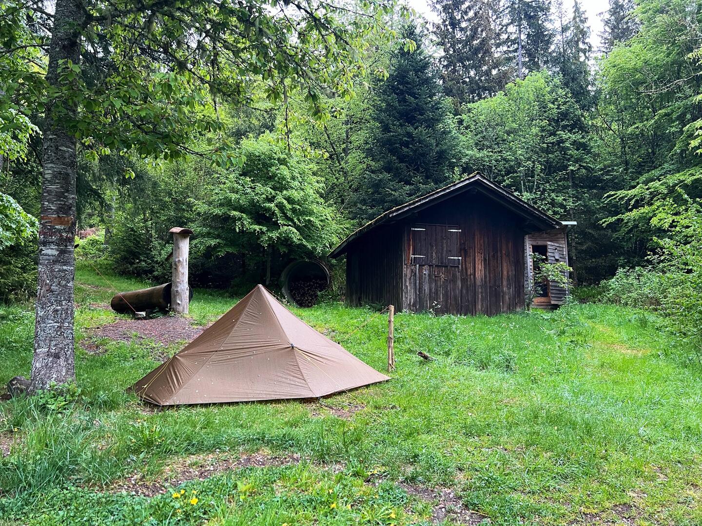 Hier hab ich gepennt.