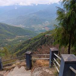 Looking down into the valley from the trail