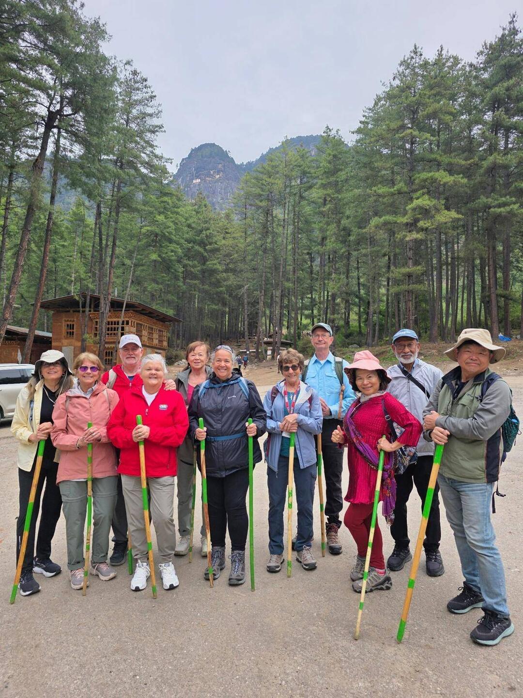 Prepared to hike to the half-way cafeteria for tea, then to Tiger's Nest. About six miles roundtrip