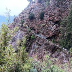 The steps down across from the Tiger's Nest