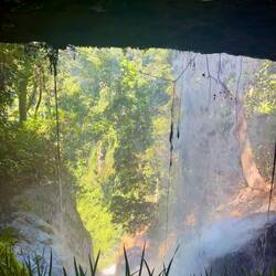 View from the cave behind the waterfall