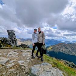 Geschafft! Blick bis zum Meer und zum Ben Nevis...so schön!