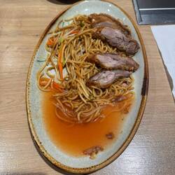 Mittagessen Ente Süßsauer