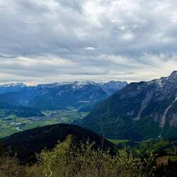 Blick auf Dachstein und Tennengebirge