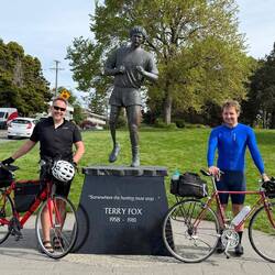 The Terry Fox memorial in Beacon Hill Park, at the intended finish of his 1980 Marathon of Hope