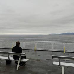 On the ferry back to the mainland..