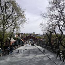 historische Brücke, gamle Bybro