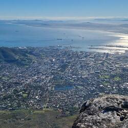 What a view. Capetown and it's Harbour.