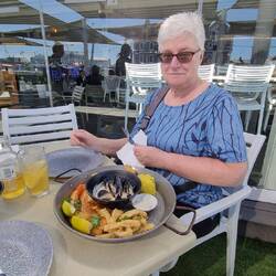 Lunch. Great seafood here. The Savannah is good but not quite as good as the Namibia/Botswana brew.