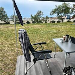 Frühstückstischen mit Meerblick
