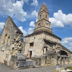St Nicholas Church in Densus. Built from salvaged materials of Roman ruins.