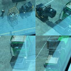Watching the interesting process of getting garbage off the ship