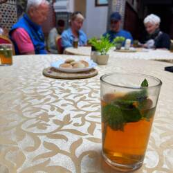 Hot Mint Tea and Cookies