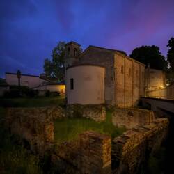 Church and ruins of Santa Croce ... just down the street from the B&B — Ravenna, Italy.