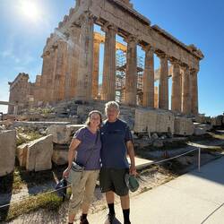 Outside the Parthenon