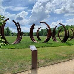 A more traditional sculpture in the permanent sculpture garden of Chateau Chaumont