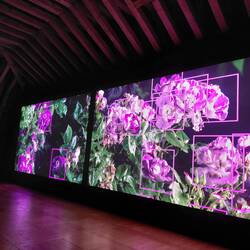A vivid art representation of the Chaumont gardens
