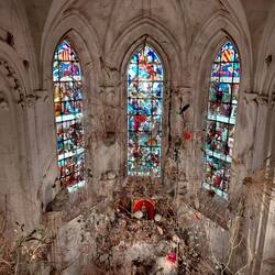 An art installation in the chapel