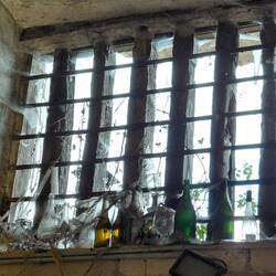 A very unique window in the càve du vin, we stopped at on the way home. The cobwebs were real!