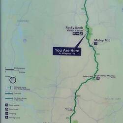 Der Teil des Blue Ridge Parkway, den wir erfahren bis zum Great Smokey Mountains NP