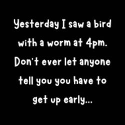 I'm not a morning person! lol