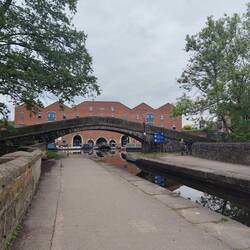 On River Tame Aqueduct looking at Portland Basin Stone Bridge & the Dukinfield Junction