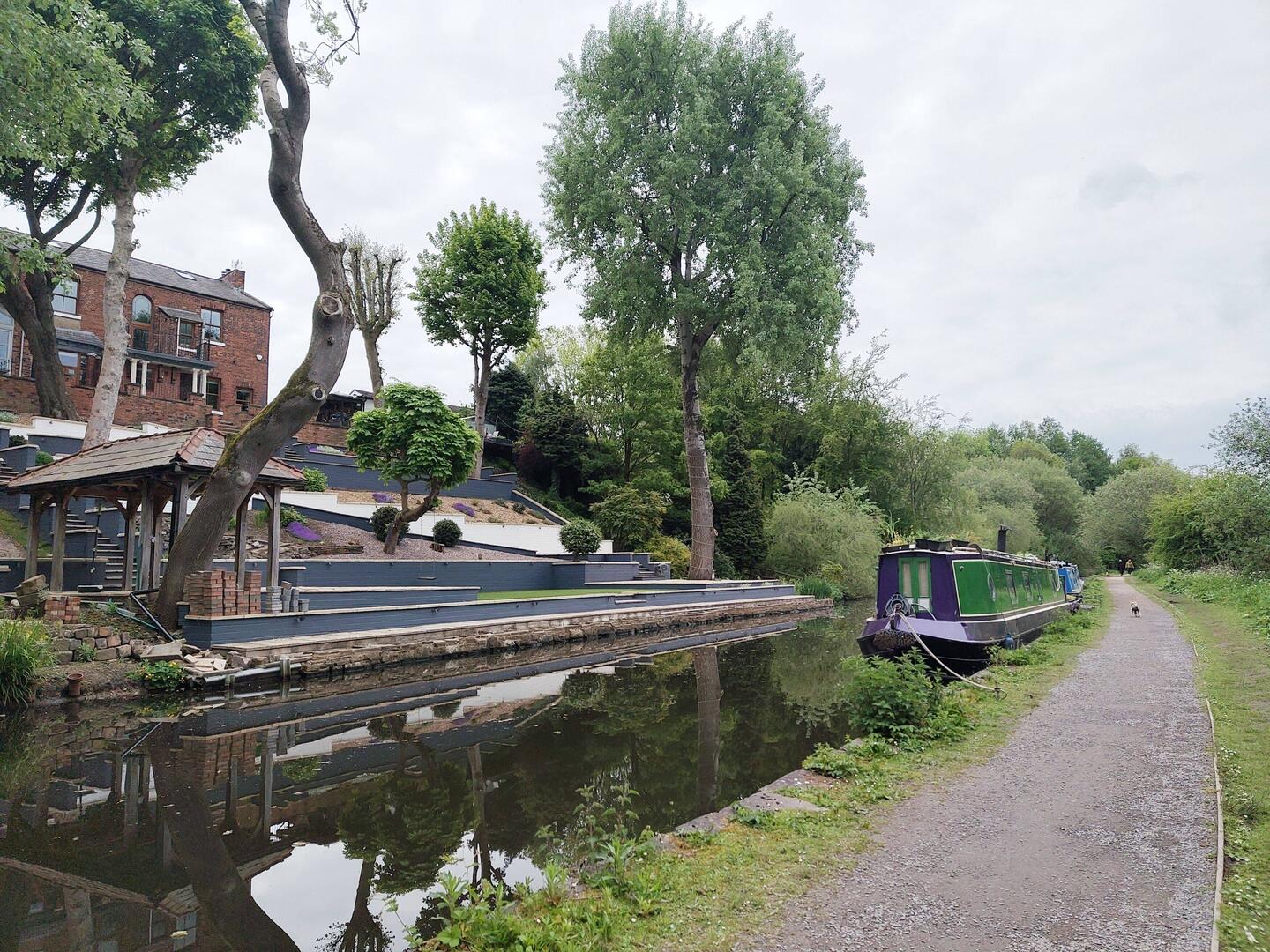 Moored outside a rather grand country residence