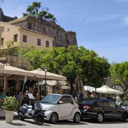 Buildings of old town and 🚗