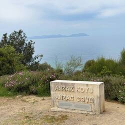 Looking down on Anzac landing site in the Dardanelles