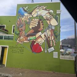 Wall art in the suburb of Bo Kaap.
